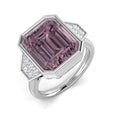 Amethyst Diamond Ring 5.59ct – SR2041~PK – 18k White Gold