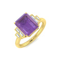 Amethyst Diamond Ring 3.14ct – SR2044~ROSE – 9k Yellow Gold