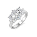 Boat Diamond Ring 0.92ct – SR2066 – 18k White Gold