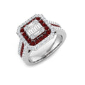 Ruby Diamond Ring 1.39ct – SR2190~RY – 18k White Gold