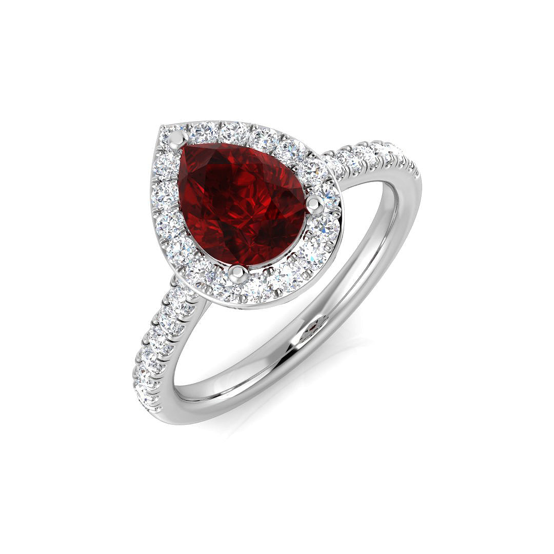 Ruby Diamond Ring 1.52ct–4.95ct – SR21~RY – 18k White Gold