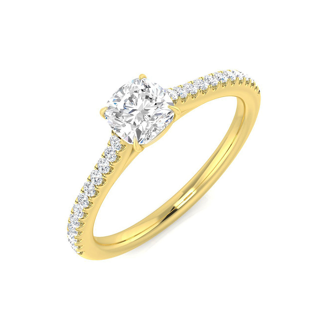 Engagement Diamond Ring 0.66ct – SR2261 – 18k Yellow Gold