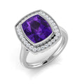 Amethyst Diamond Ring 3.08ct – SR2362~AME – 18k White Gold
