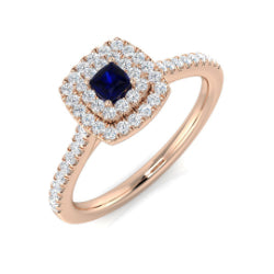 Engagement Diamond Ring 0.32ct – SR2747~BS – 18k Rose Gold