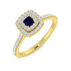 Engagement Diamond Ring 0.32ct – SR2747~BS – 18k Yellow Gold