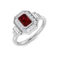 Ruby Diamond Ring 0.95ct – SR2858~RY – 18k White Gold