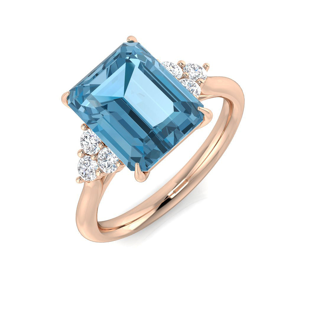 7 Stone Diamond Ring 3.97ct – SR2879~SBT – 18k Rose Gold