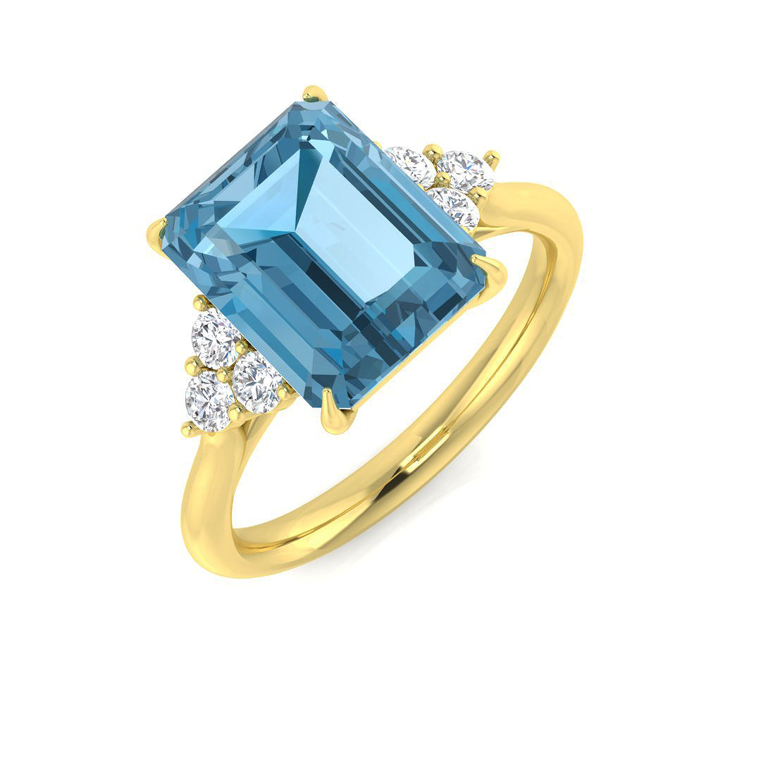 7 Stone Diamond Ring 3.97ct – SR2879~SBT – 18k Yellow Gold