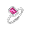 Pink Sapphire Diamond Ring 0.64ct – SR2886~PS – 18k White Gold