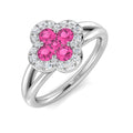 Clover Diamond Ring 0.74ct – SR2903~PS – 18k White Gold