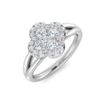 Clover Diamond Ring 0.59ct–1.42ct – SR2903 – 18k White Gold