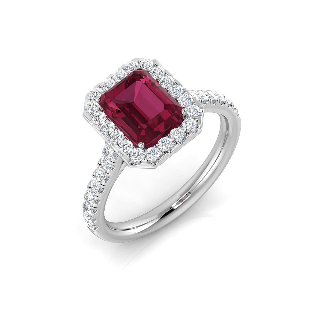 Engagement Diamond Ring 1.76ct – SR300~MS – 18k White Gold