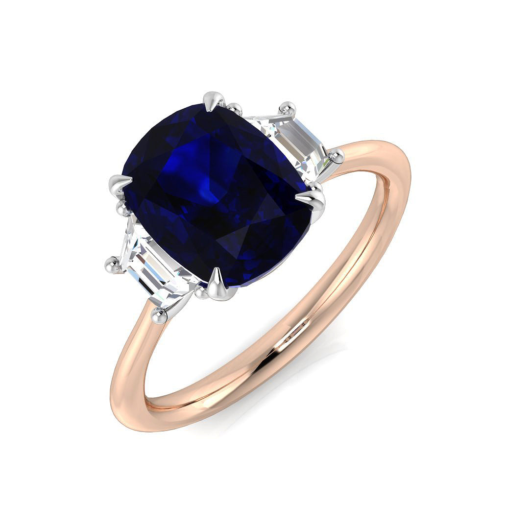 Three Stone Diamond Ring 2.95ct – SR3119~BS – 18k Rose Gold