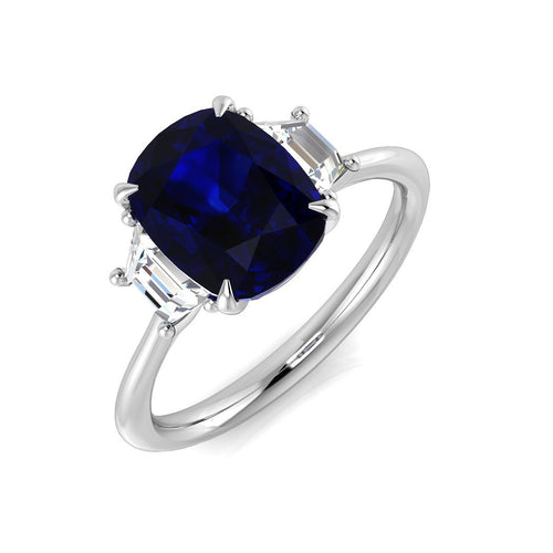 Three Stone Diamond Ring 2.95ct – SR3119~BS – 18k White Gold