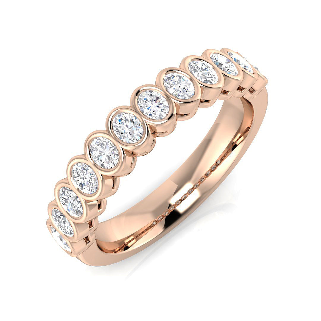 Half Eternity Diamond Ring 0.6ct – SR3178 – 18k Rose Gold