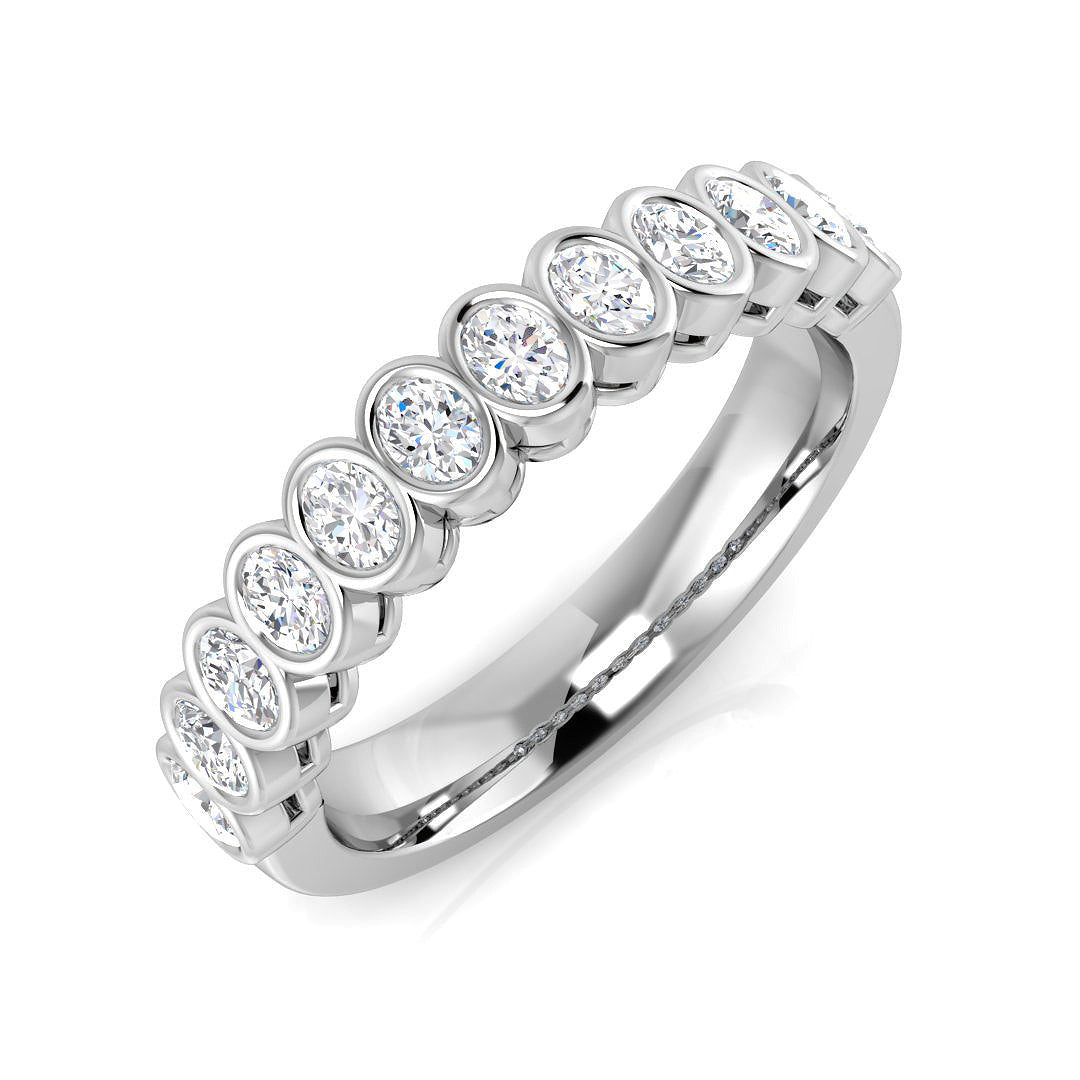 Half Eternity Diamond Ring 0.6ct – SR3178 – 18k White Gold