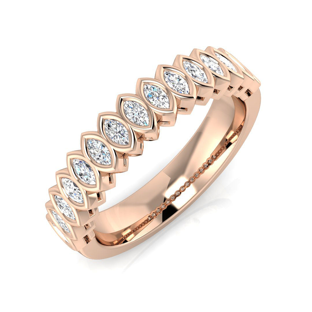 Half Eternity Diamond Ring 0.5ct – SR3182 – 18k Rose Gold