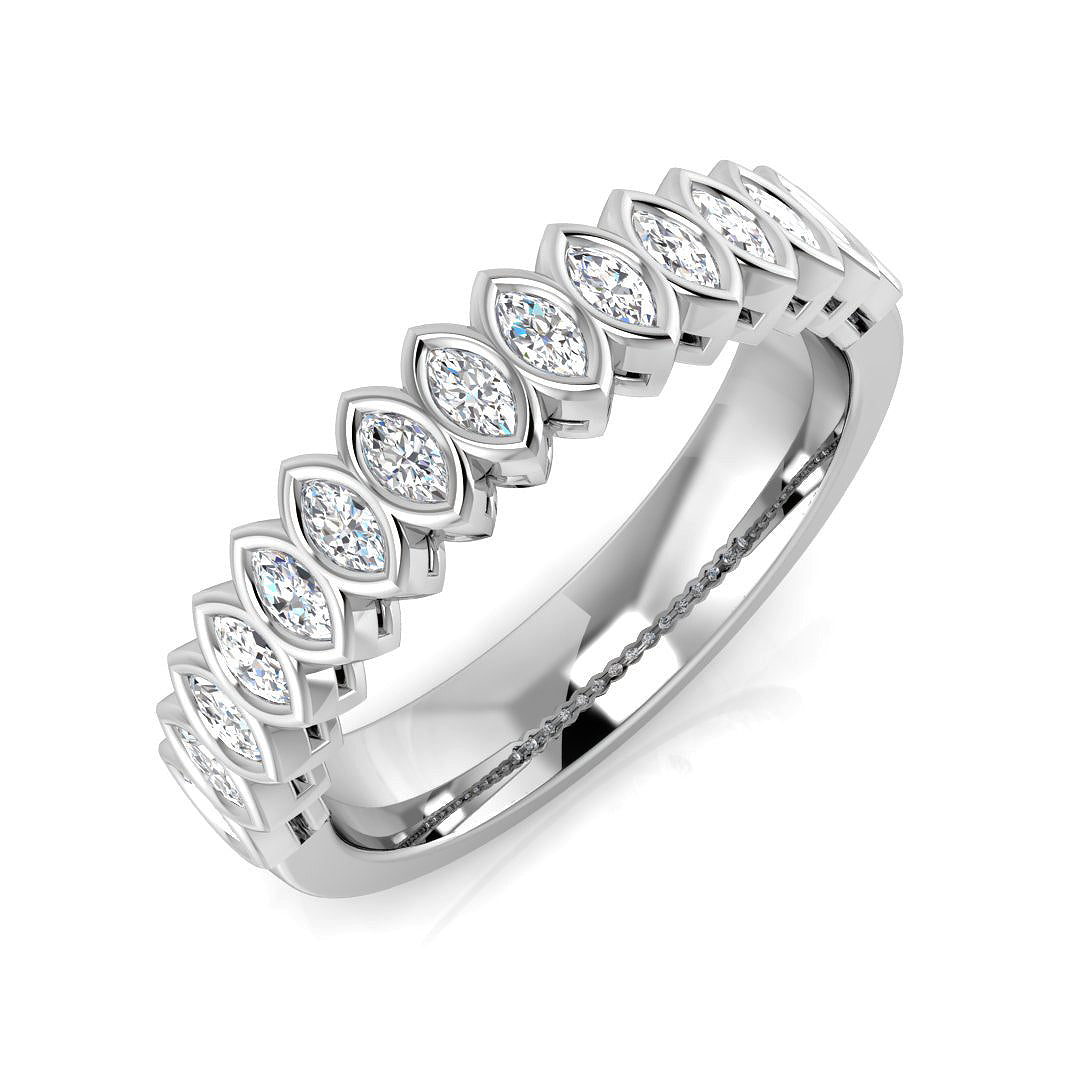 Half Eternity Diamond Ring 0.5ct – SR3182 – 18k White Gold