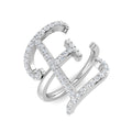 Initials Diamond Ring 0.55ct – SR3260-E – 18k White Gold
