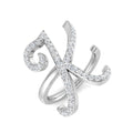 Initials Diamond Ring 0.52ct – SR3260-K – 18k White Gold