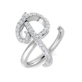 Initials Diamond Ring 0.4ct – SR3260-P – 18k White Gold