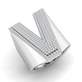 Initials Diamond Ring 0.88ct – SR3392-V – Platinum