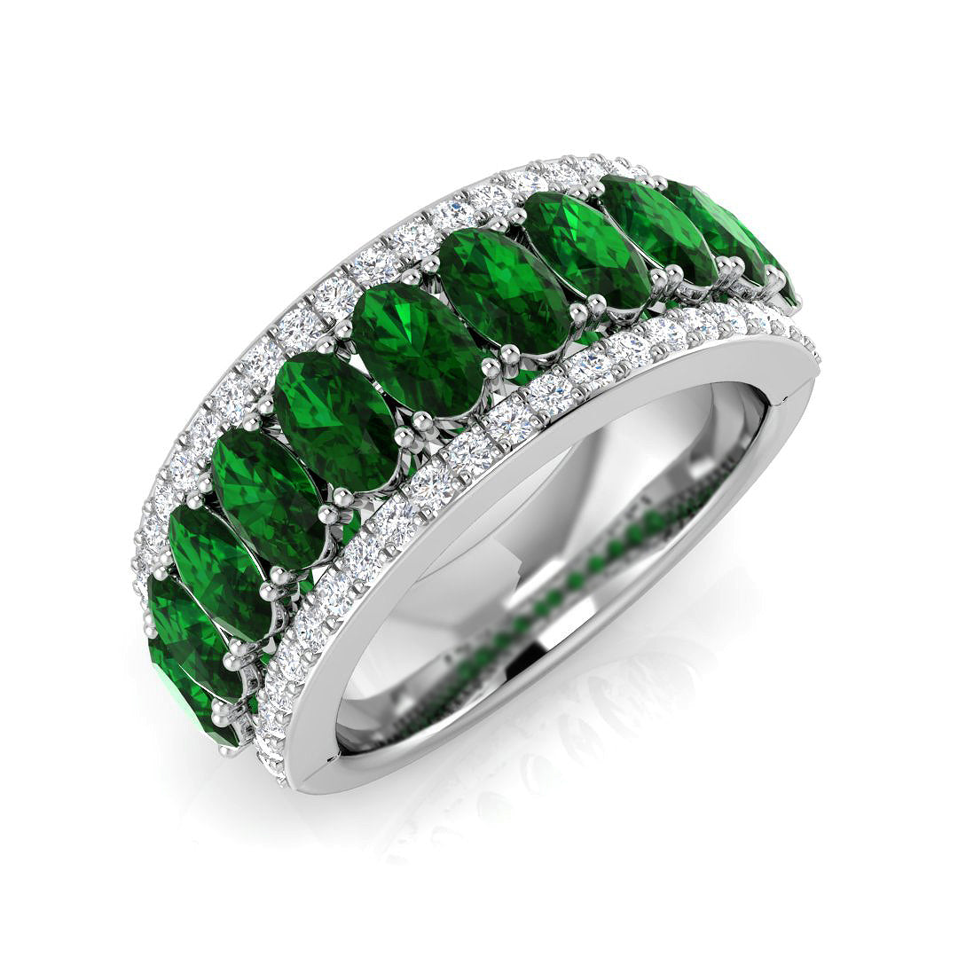 Eternity Diamond Ring 2.92ct–2.94ct – SR3409~EM – 18k White Gold