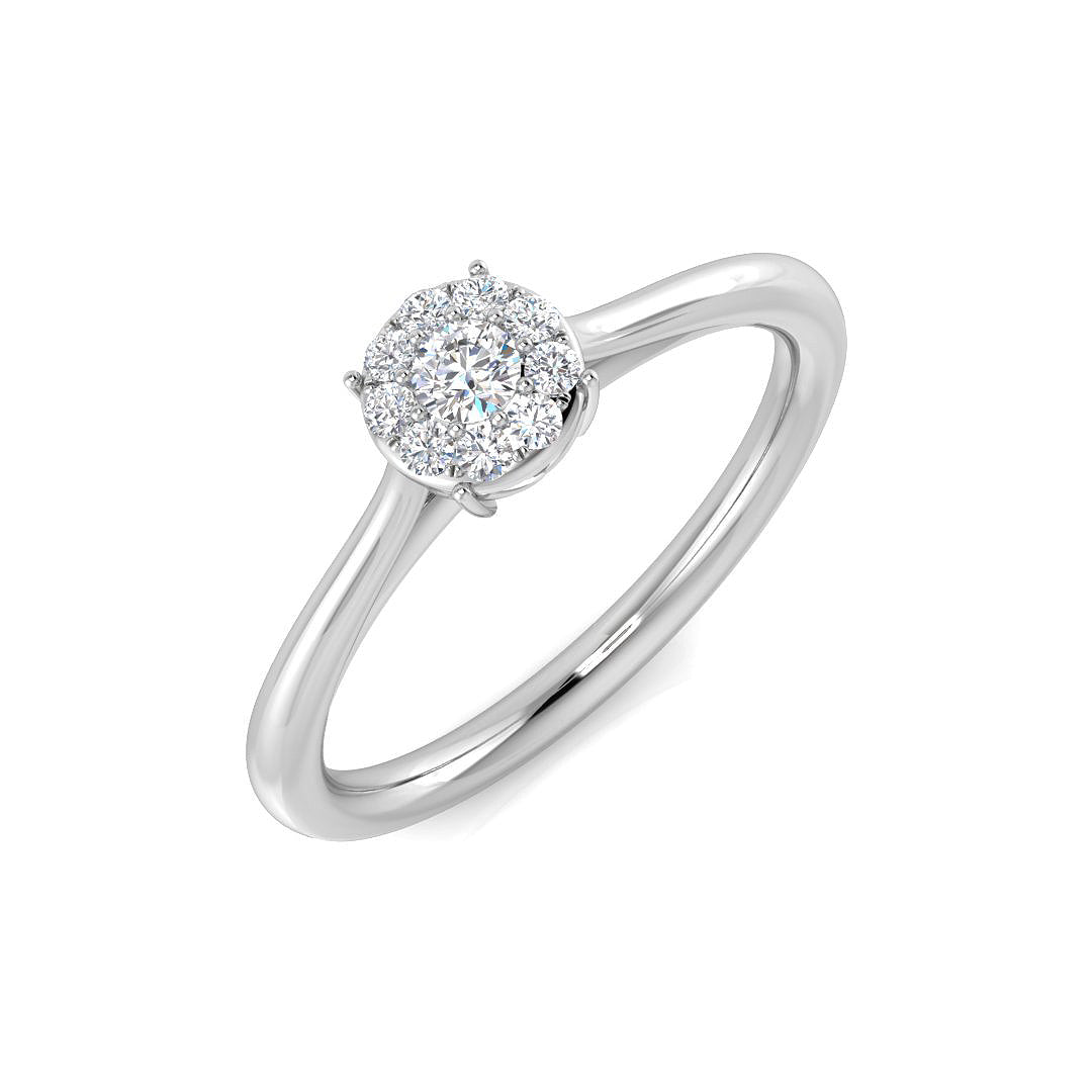 Cluster Diamond Ring 0.12ct – SR3410 – 9k White Gold