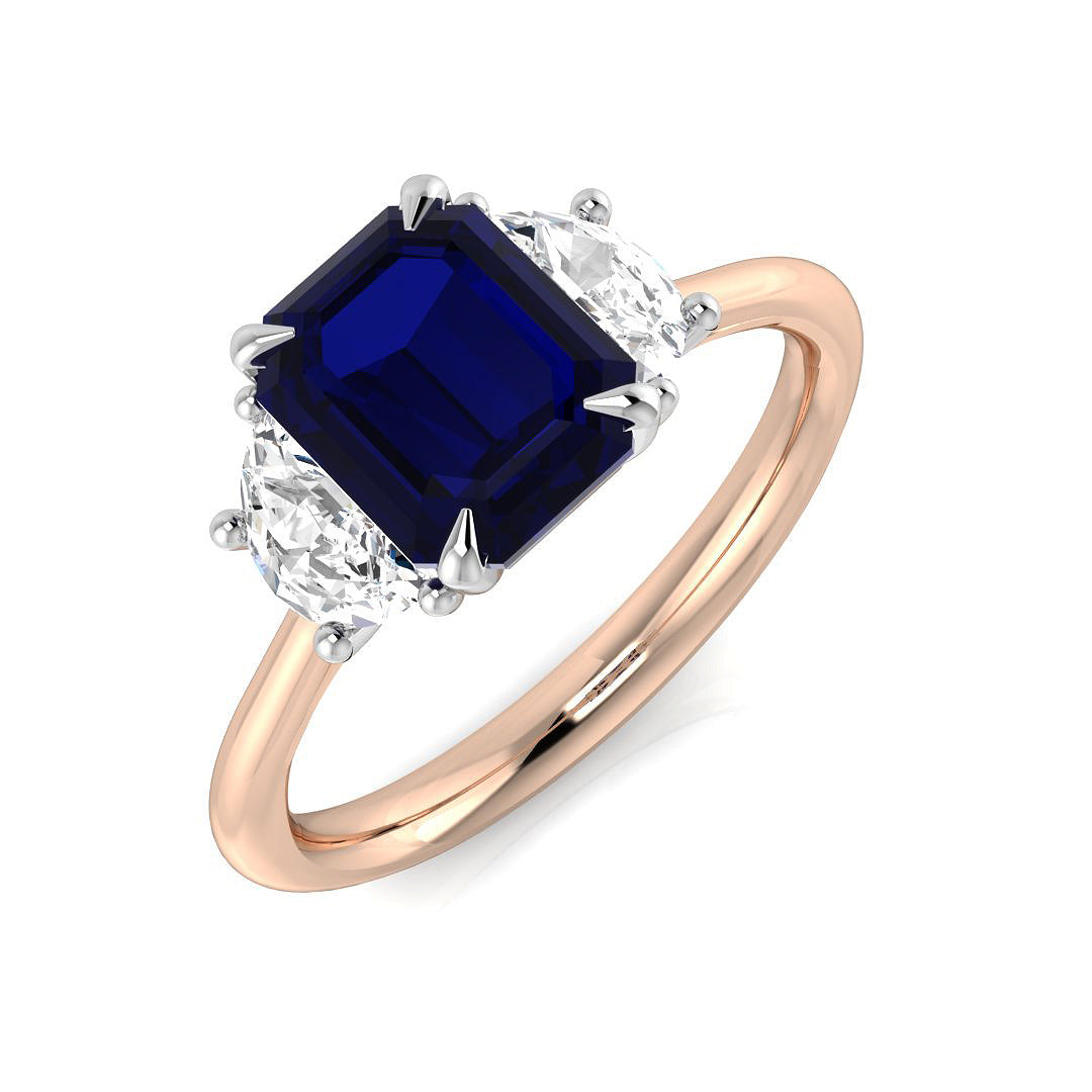 Three Stone Diamond Ring 2.3ct – SR3455~BS – 18k Rose Gold