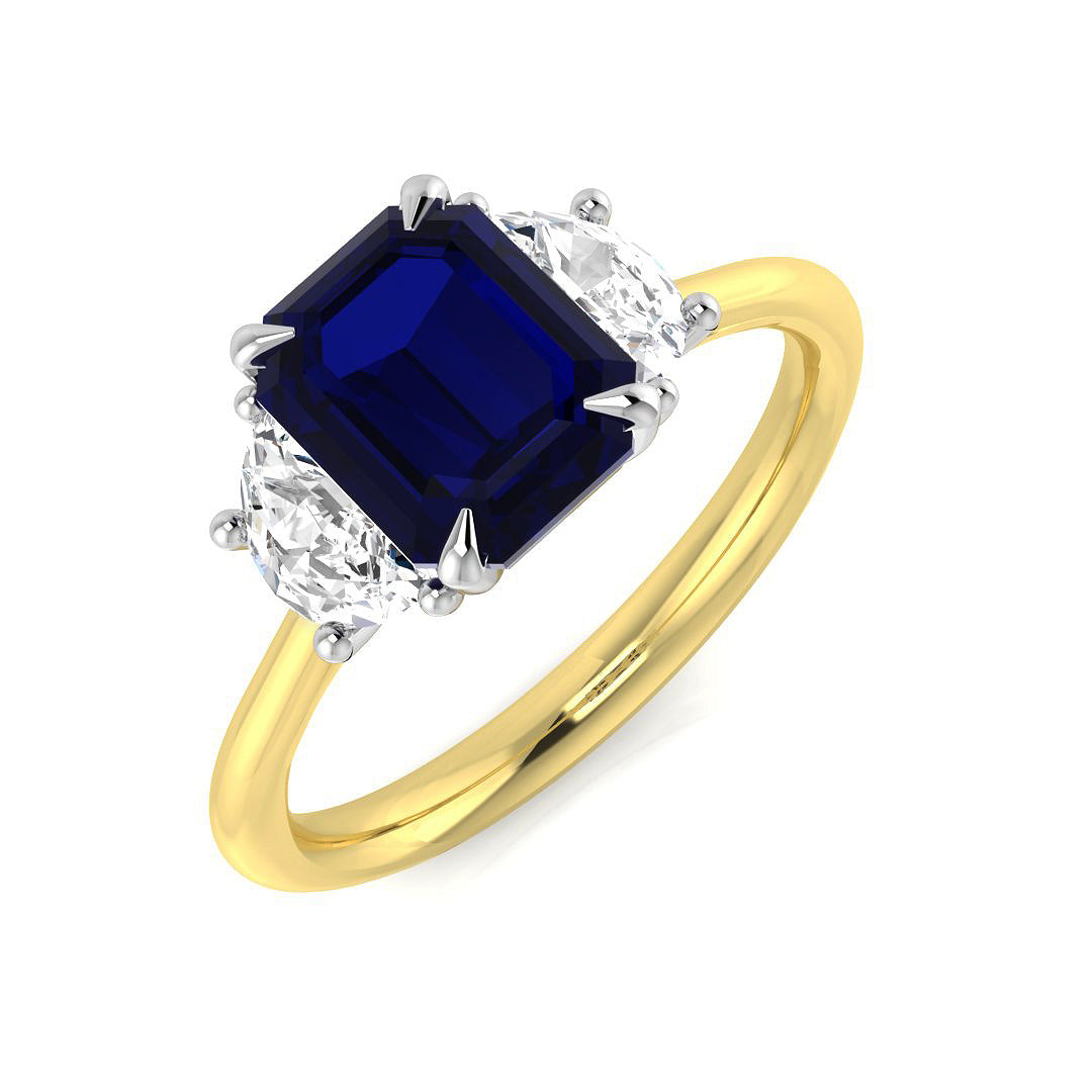 Three Stone Diamond Ring 2.3ct – SR3455~BS – 18k Yellow Gold