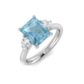 Aquamarine Diamond Ring 2.14ct – SR365~AQ – 18k White Gold