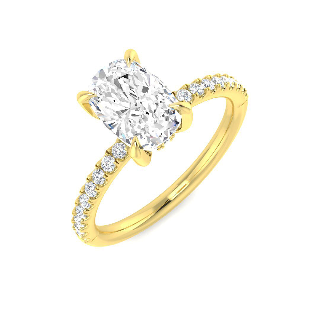 Engagement Lab-Grown Diamond Ring 1.76ct – SR3762 – 18k Yellow Gold