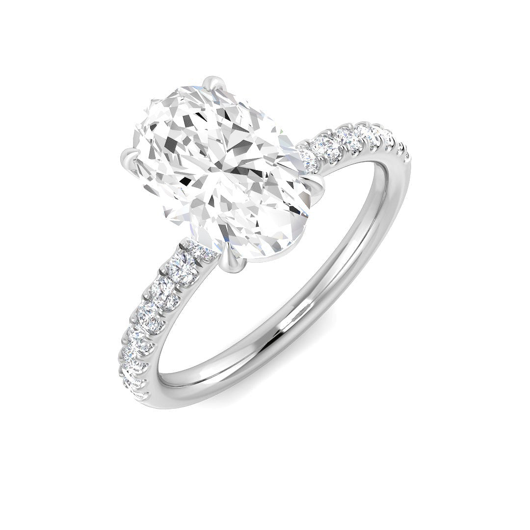 Engagement Diamond Ring 0.74ct–3.21ct – SR1386 – 18k White Gold