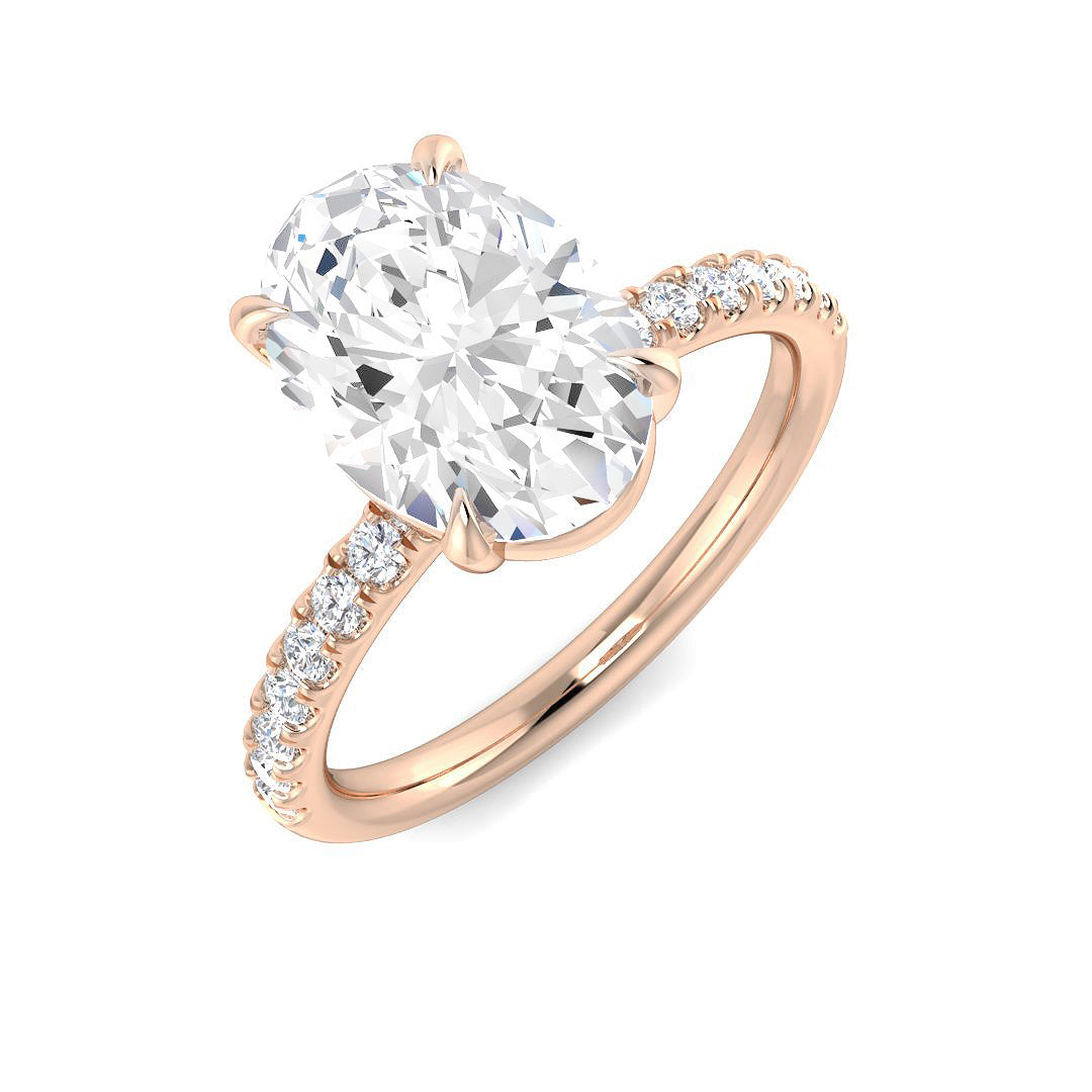 Engagement Diamond Ring 0.74ct–3.21ct – SR1386 – 18k Rose Gold