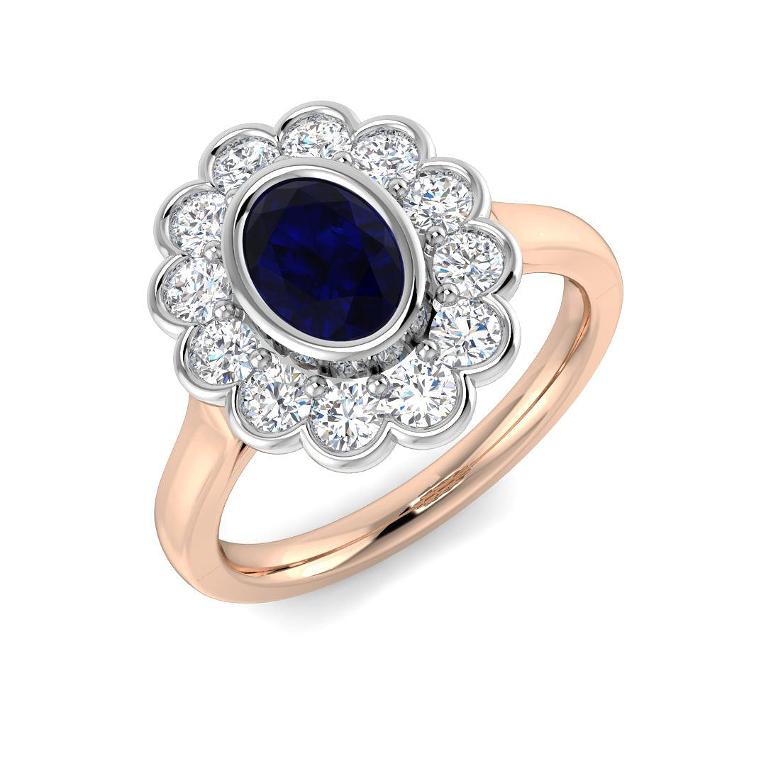 Engagement Diamond Ring 1.62ct–1.65ct – SR3907~BS – 18k Rose Gold