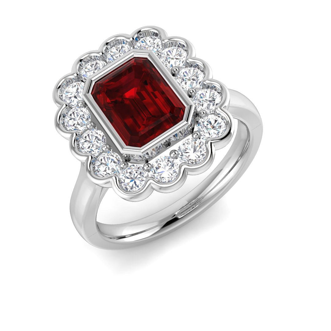 Engagement Diamond Ring 2.5ct – SR3913~RY – 18k White Gold