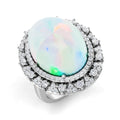 Opal Diamond Ring 8.7ct – SR3992~OPAL – 18k White Gold