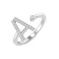 Initials Diamond Ring 0.11ct – SR4067-A – 18k White Gold