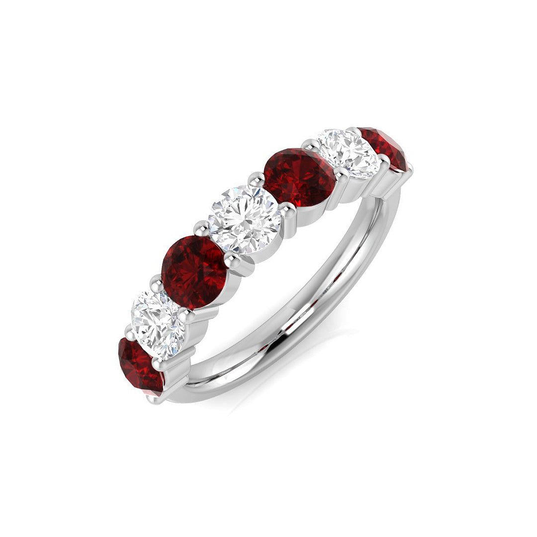 7 Stone Diamond Ring 2.3ct – SR408~RY – 18k White Gold