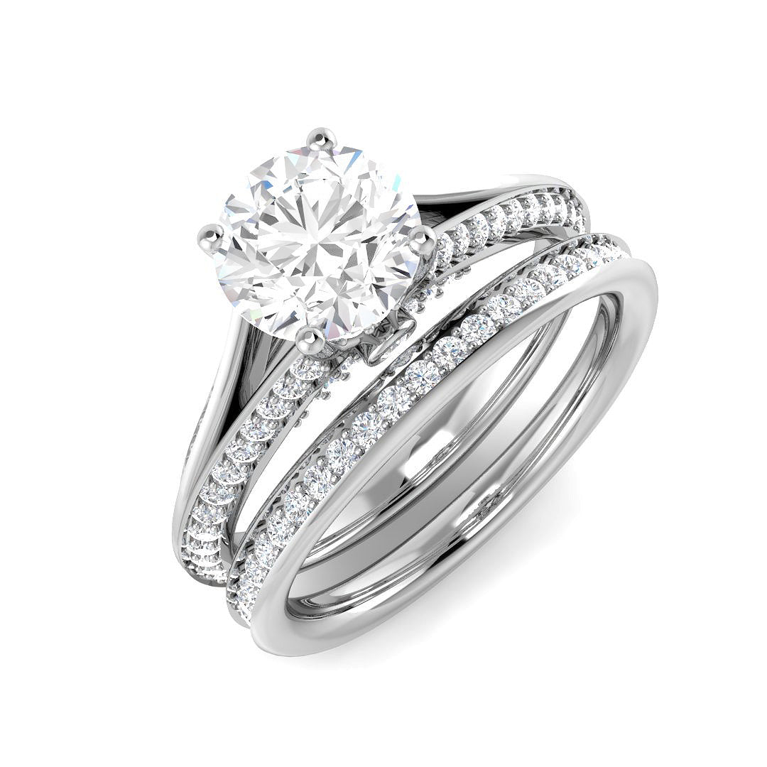 Engagement Lab-Grown Diamond Ring 1.65ct–2.27ct – SR4111 – 18k White Gold
