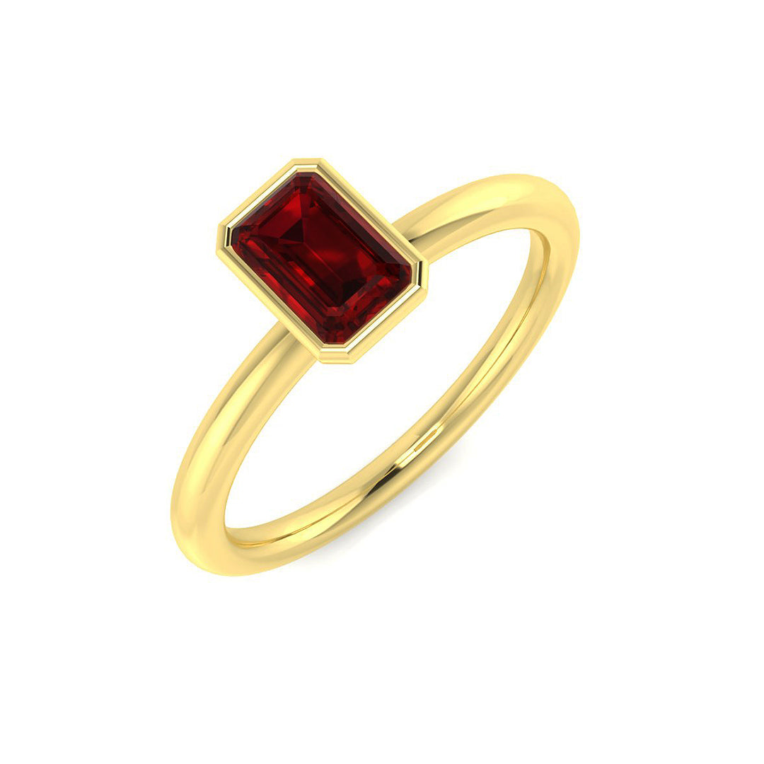 Ruby Diamond Ring 0.56ct – SR412~RY – 18k Yellow Gold