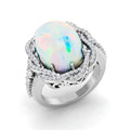 Opal Diamond Ring 7.44ct – SR4150~OP – 18k White Gold