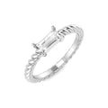 Baguette & Brilliant Lab-Grown Diamond Ring 0.34ct – SR4222 – 18k White Gold