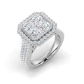 Cluster Diamond Ring 2.3ct – SR424 – 18k White Gold