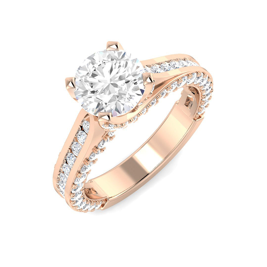 Engagement Lab-Grown Diamond Ring 2.25ct – SR4338 – 18k Rose Gold