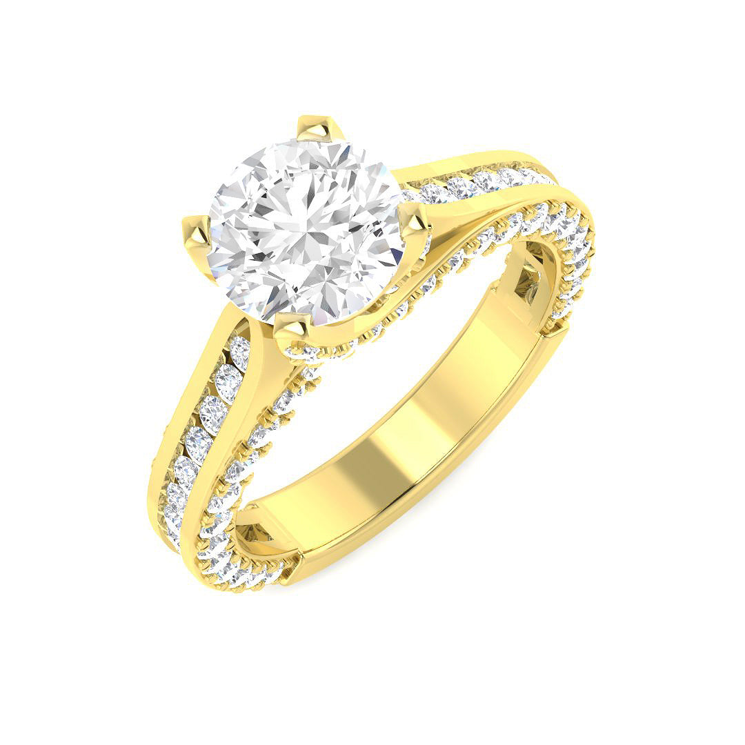Engagement Lab-Grown Diamond Ring 2.25ct – SR4338 – 18k Yellow Gold