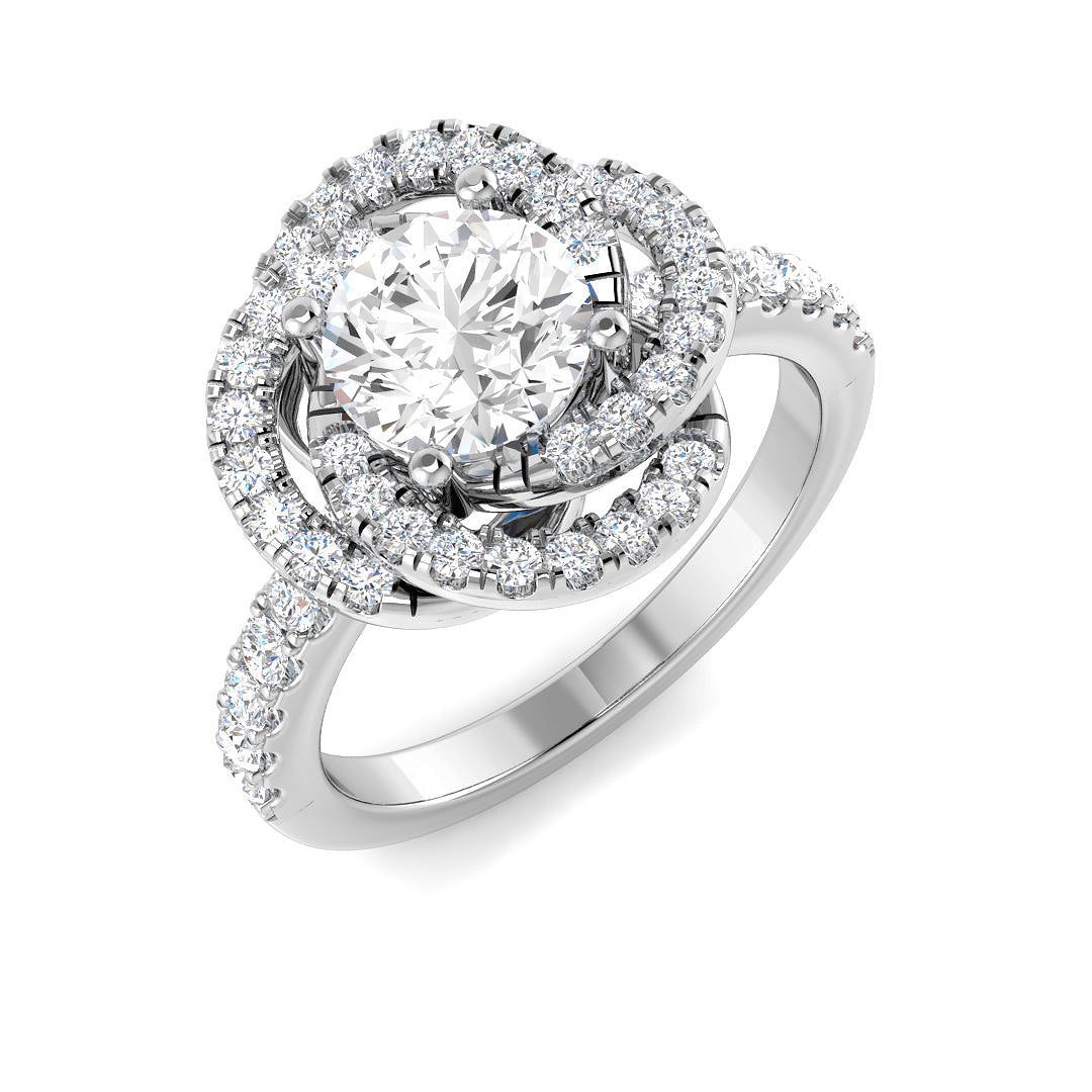 Fancy Lab-Grown Diamond Ring 1.6ct – SR4339 – 18k White Gold