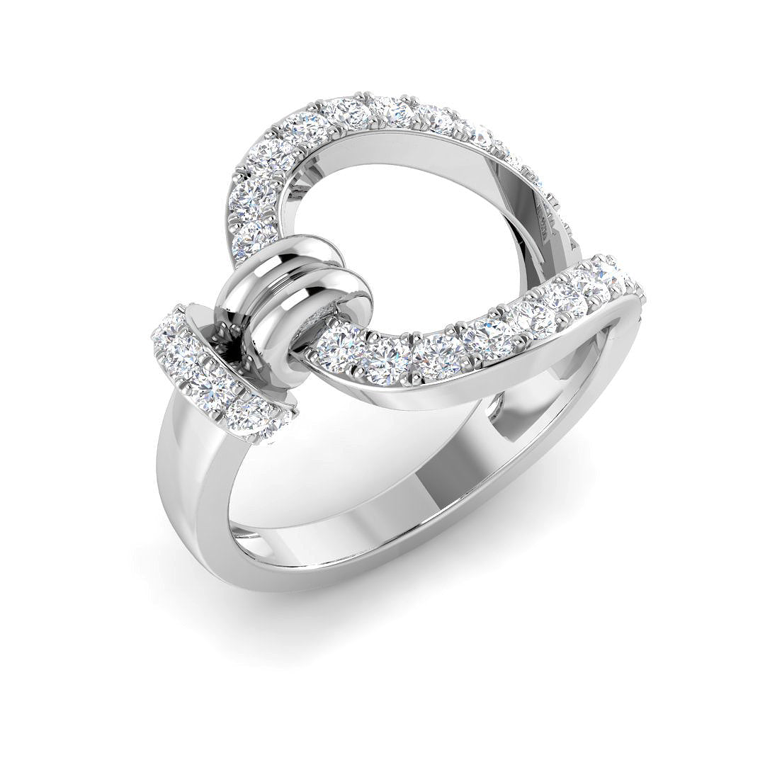 Fancy Diamond Ring 0.69ct – SR4368 – 18k White Gold