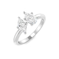 Two Stone Lab-Grown Diamond Ring 0.82ct – SR4444 – 18k White Gold