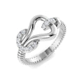 Fancy Diamond Ring 0.16ct – SR4497 – 18k White Gold